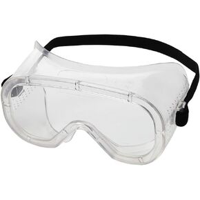 Sellstrom Safety Goggles Eye Protection, Flexible, Soft Protective Eye Shield for Men and Women with Clear Lens and Body, Direct Vent, Adjustable Strap, S81000