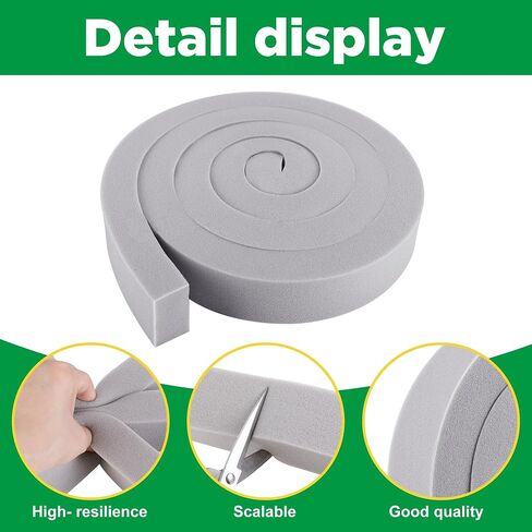 2PCS Air Conditioner Foam Tape - 2 x 1 inch x 6.5 Ft AC Foam Weather Stripping- Non-Adhesive Foam Seal Strip with Glue Point for Air Conditioner Door Window Seal in Saudi Arabia