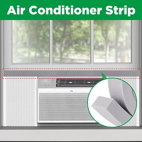 2PCS Air Conditioner Foam Tape - 2 x 1 inch x 6.5 Ft AC Foam Weather Stripping- Non-Adhesive Foam Seal Strip with Glue Point for Air Conditioner Door Window Seal in Saudi Arabia