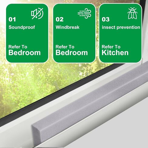2PCS Air Conditioner Foam Tape - 2 x 1 inch x 6.5 Ft AC Foam Weather Stripping- Non-Adhesive Foam Seal Strip with Glue Point for Air Conditioner Door Window Seal in Saudi Arabia