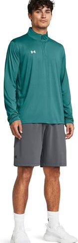 Under Armour Men's Team Tech 1/4 Zip Loose Royal Blue Long Sleeve Shirt in Kuwait