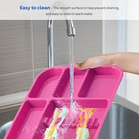 JMU 20 Pcs Dental Instrument Tray Separate Tray Autoclavable Plastic Divided Trays Size B, White in Kuwait