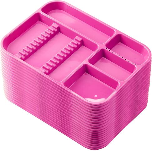 JMU 20 Pcs Dental Instrument Tray Separate Tray Autoclavable Plastic Divided Trays Size B, White in Kuwait