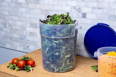 منتجات Carlisle FoodService، حاوية تخزين المواد الغذائية البلاستيكية المستديرة StorPlus، سعة 2 لتر، شفافة، (عبوة من 12 قطعة) in Kuwait