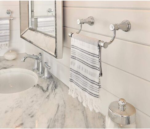 Moen Belfield Two-Handle Widespread Bathroom Faucet, Valve Sold Separately, T6405BN, Brushed Nickel in Kuwait