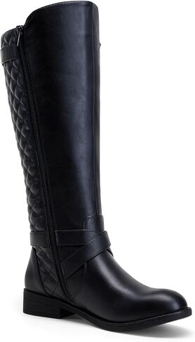 Jeossy Women's 950 Knee High Riding Tall Boots, Comfortable with Metal Buckle and Zipper Boots with Wide Calf and Wide Widths in Kuwait