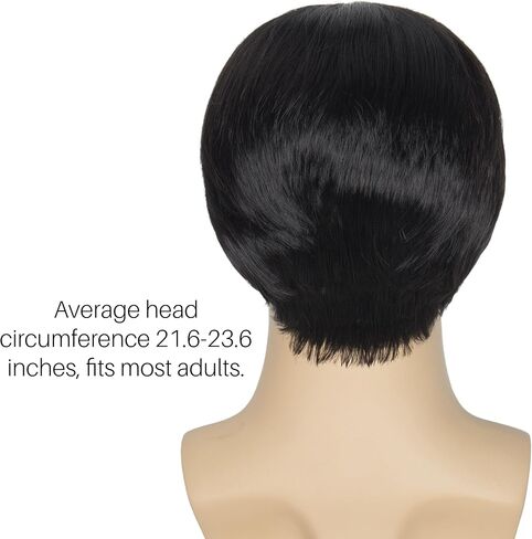 Miss U Hair Short Wavy Brown 70's Wigs for Men with Glasses Fake Teeth Halloween Party Wig Set in Kuwait