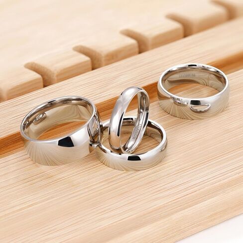 TIGRADE 2mm 4mm 6mm 8mm 10mm Titanium Ring Plain Dome High Polished Wedding Band Comfort Fit Size 3-15 in Kuwait