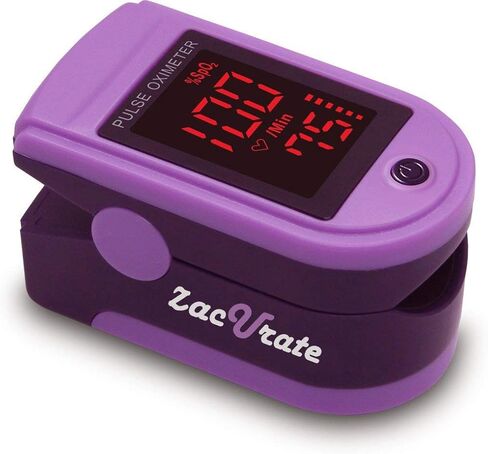 Zacurate Pro Series 500DL Fingertip Pulse Oximeter Blood Oxygen Saturation Monitor with Silicone Cover, Batteries and Lanyard (Blushing Pink) in Kuwait