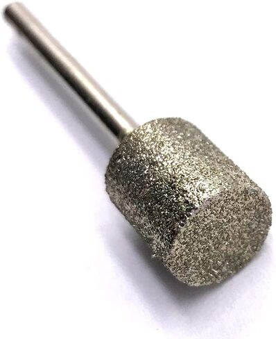 20Pcs Diamond Grinding Bits, 4mm Cylinder Head, 3mm Shank, 45mm Long Diamond Coated Burr Mounted Point in Kuwait