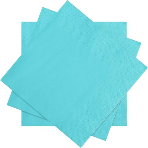 Spakon 100 Pieces 2 Ply Cocktail Napkin Disposable Soft Napkins for Dinner Wedding Party Birthday Bridal Anniversary Reception, 10 x 10 In (Green) in Kuwait