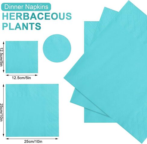 Spakon 100 Pieces 2 Ply Cocktail Napkin Disposable Soft Napkins for Dinner Wedding Party Birthday Bridal Anniversary Reception, 10 x 10 In (Green) in Kuwait