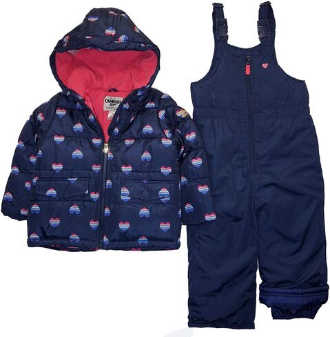 مجموعة ملابس سترة تزلج للفتيات من Osh Kosh وبدلة Snowbib Snowsuit in Kuwait