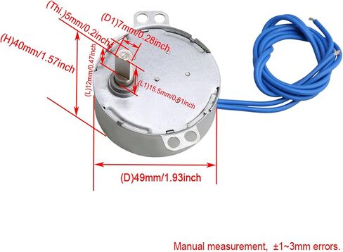 محرك متزامن بعمود مسطح واحد CNBTR AC110V 4-5 دورة في الدقيقة ملحق ذاتي الصنع (طول العمود: 15.5 ملم قطر العمود: 7 ملم) in Kuwait