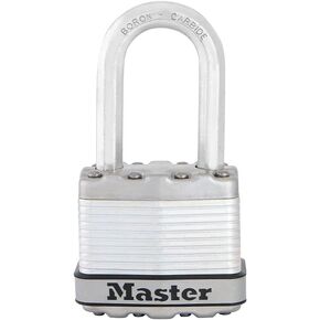 Master Lock M1XQLF Magnum Heavy Duty Outdoor Padlock with Key, 4 Pack Keyed-Alike, Silver