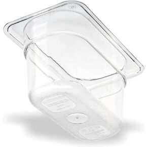 Carlisle FoodService Products 3068807 Plastic Food Pan, 1/9 Size, 6 Inches Deep, Clear