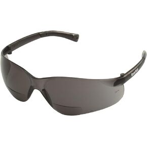 MCR Safety BearKat Magnifier Safety Glasses BKH20 Duramass Hard Coated Polycarbonate Lenses, Clear Lenses, Clear Frame with Clear Temple, Soft Nose Piece
