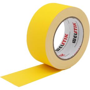 WELSTIK 50mm X 30.2m Black Matt Cloth Gaffer Tape, Non-Reflective, Easy to Rip, 9 Rolls