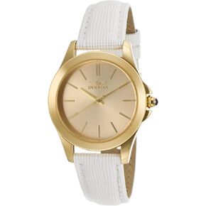 Invicta Women's 15150 Angel Gold Dial Brown Leather Watch