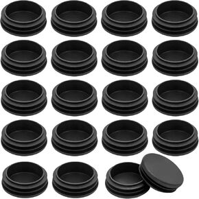 Round Plastic Plug 2 Inch 12Pcs Black Plastic End Caps for Round Tubing