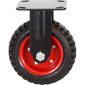 عجلات صناعية متينة دوارة 17051V من POWERTEC، 8 بوصة، قطعة واحدة، أسود