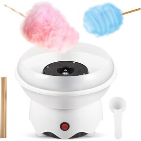 Mini Cotton Candy Machine for Kids, Includes Sugar Scoop, Sticks Cotton Candy Maker for Birthday Party, Gifts, Home Uses