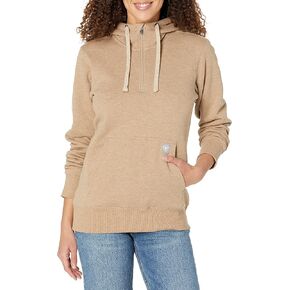 Ariat Female Rebar Skill Set 1/2 Zip Hoodie Dark Oatmeal Heather X-Large