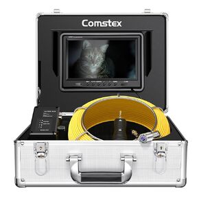 Sewer Camera 100ft/30m, Comstex Sewer Inspection Camera, 9 inch LCD Monitor with DVR, Video Pipe Inspection Equipment IP68 Camera with 12 LED Lights, Sewer Drain Camera for Plumber, Homeowners