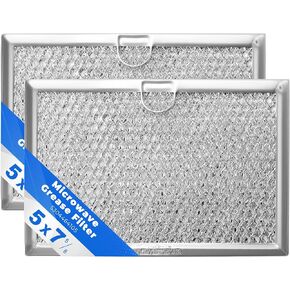 5304517871 5304464105 WB06X10608 Microwave Grease Filter,5"x7-5/8"x3/32" Aluminum Mesh Pad, Easy Pull Tab,Compatible with Frigida.ire Replaces 4920114 AP6809087 PS12585760 EAP12585760