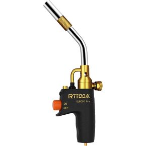 High Intensity Propane Torch Head, GJ-8000 Trigger Start Gas Torch Kit with Self Ignition, Pencil Flame Welding Torch Fuel by MAPP, MAP/PRO, Propane torch Kit（CSA Certified)