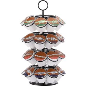 Tecbeauty Coffee Pod Holder, Coffee Pod Carousel Storage Organizer Stand (Capacity of 36 K Cup Pods) - Rotatable