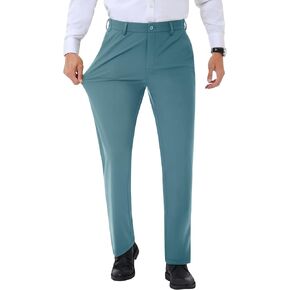 Lion Nardo Mens Stretch Dress Pants Slim Fit Dress Pants for Men Expandable Waist Casual Dress Pants Athletic Golf Pants