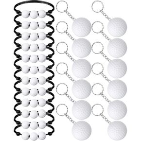 24 Pcs Sports Ball Charm Bracelets and Keychains Set Boys Girls Team Gifts Player Party Favor Accessories (Football Style)