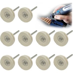 Stream&Dew 10pcs Cotton Polishing Buffing Wheel for Dremel Polishing Kit - Silver Polishing Wheel or Watch Polishing Kit- Jewelry Polishing Kit- Rotary Tool Accessories- Widely Used