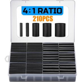 Baohua 400pcs Heat Shrink Tubing Kit - 3:1 Adhesive Lined Industrial Heat-Shrink Tubing for Wires and Marine Grade heatshrink Kits, You can Protect Your Wires with Ease - Black