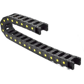 Plastic Drag Chain Cable Carrier Open Type with End Connectors R150 35 x 100mm L1000mm for Electrical CNC Router Machines