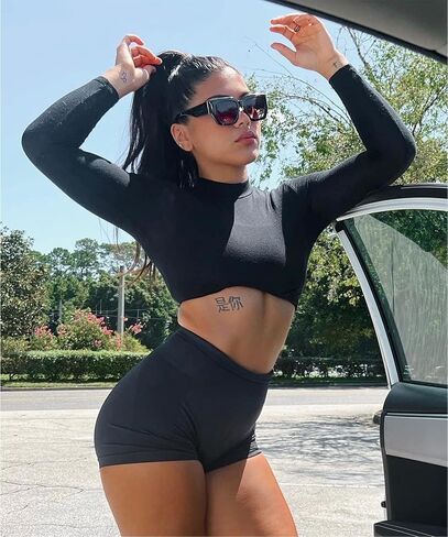 Sunzel Butt Scrunch Seamless Shorts, Womens 5 Inch Workout Shorts High Waist Stretch Booty Short for Gym/Yoga/Running/Biking in Kuwait