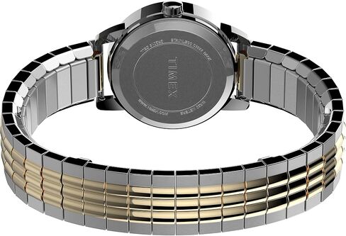 Timex Women's Easy Reader 25mm Perfect Fit Watch – Silver-Tone Case Black Dial with Silver-Tone Expansion Band in Saudi Arabia