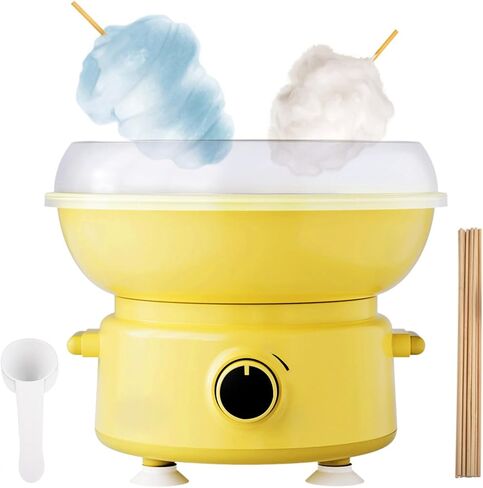 Mini Cotton Candy Machine for Kids, Includes Sugar Scoop, Sticks Cotton Candy Maker for Birthday Party, Gifts, Home Uses in Saudi Arabia