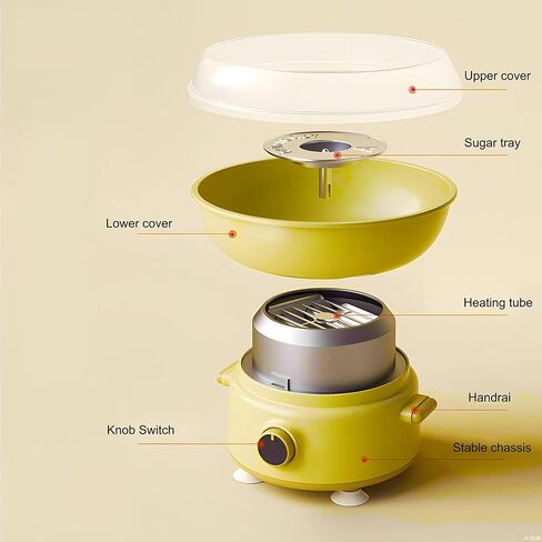 Mini Cotton Candy Machine for Kids, Includes Sugar Scoop, Sticks Cotton Candy Maker for Birthday Party, Gifts, Home Uses in Saudi Arabia