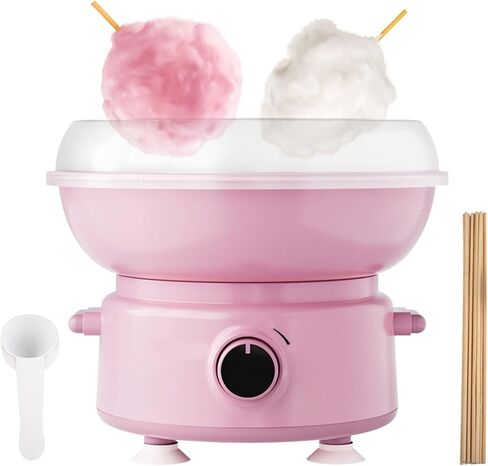 Mini Cotton Candy Machine for Kids, Includes Sugar Scoop, Sticks Cotton Candy Maker for Birthday Party, Gifts, Home Uses in Saudi Arabia