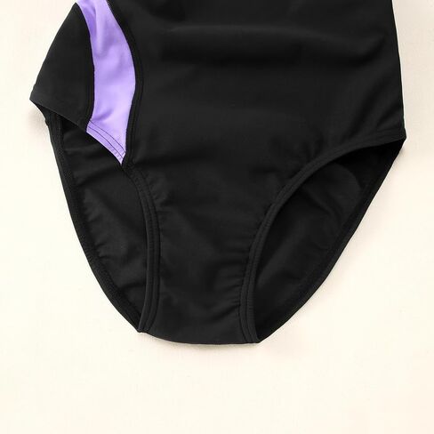 GLIGLITTR Girls' Athletic One Piece Swimsuit Kids Black Swimwear for Swim Team Practice Competition Beach Sport Bathing Suit in Kuwait