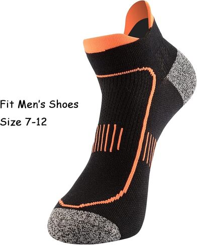 Pauboland Men's Anti Sweat Odor Free Quick Dry Cotton Athletic Low Cut Running Socks in Kuwait