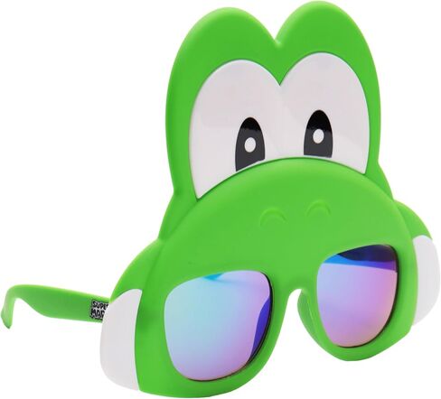 Costume Sunglasses Super Mario Yellow Wario Sun-Staches Party Favors UV400 Yellow/Blue, 8" in Saudi Arabia