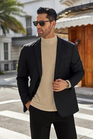 Ekouaer Men's Mock Turtleneck Shirts Long Sleeve Basic Turtle Neck Undershirt Lightweight Thermal Pullover Sweater in Kuwait