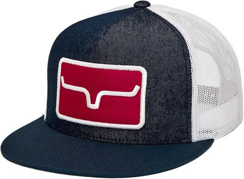 Kimes Ranch Unisex Banner Ventilated Trucker Adjustable Snapback High-Profile Flat Bill Logo Cap in Saudi Arabia