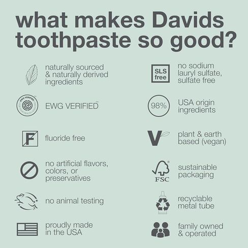Davids Natural Toothpaste for Kids & Adults, Strawberry & Watermelon, Flouride Free, SLS Free, Antiplaque, Gentle Teeth Whitening, Toothpaste Squeezer Included, Recyclable Metal Tube, 5.25oz in Saudi Arabia