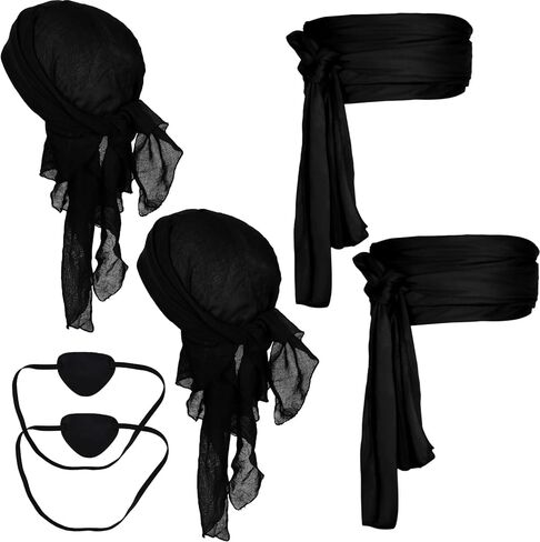 إكسسوارات أزياء القراصنة TTQ التنكرية للهالوين، حزام قرصان باندانا، حزام وشاح القرصان، عصر النهضة الفايكنج في العصور الوسطى in Kuwait