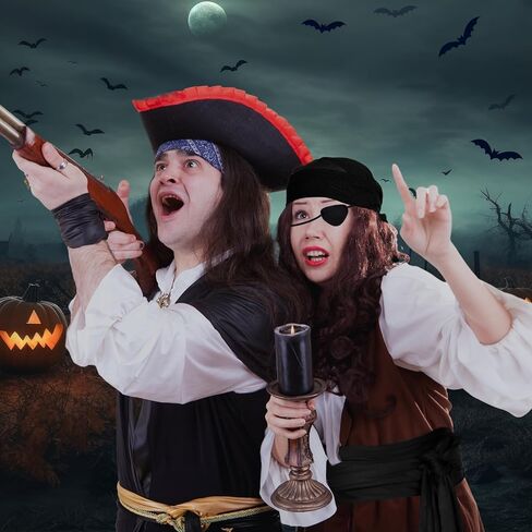 إكسسوارات أزياء القراصنة TTQ التنكرية للهالوين، حزام قرصان باندانا، حزام وشاح القرصان، عصر النهضة الفايكنج في العصور الوسطى in Kuwait