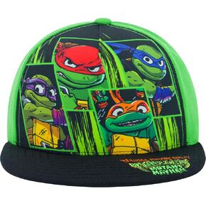 قبعة كونسبت وان سلاحف النينجا، قبعة بيسبول TMNT للكبار متزلج سناباك مع حافة مسطحة
